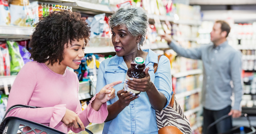 Organized arrangement of nutritional information elements